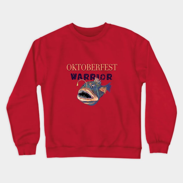 Oktoberfest Warrior Deep Sea Creature Crewneck Sweatshirt by lordy